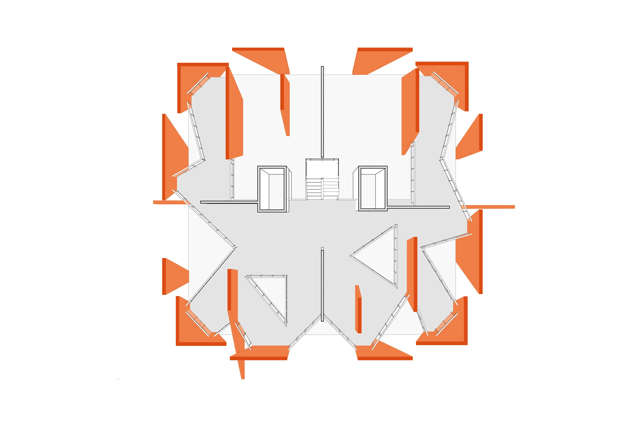 [Socle] Plan Perspective R+1 — 1:100