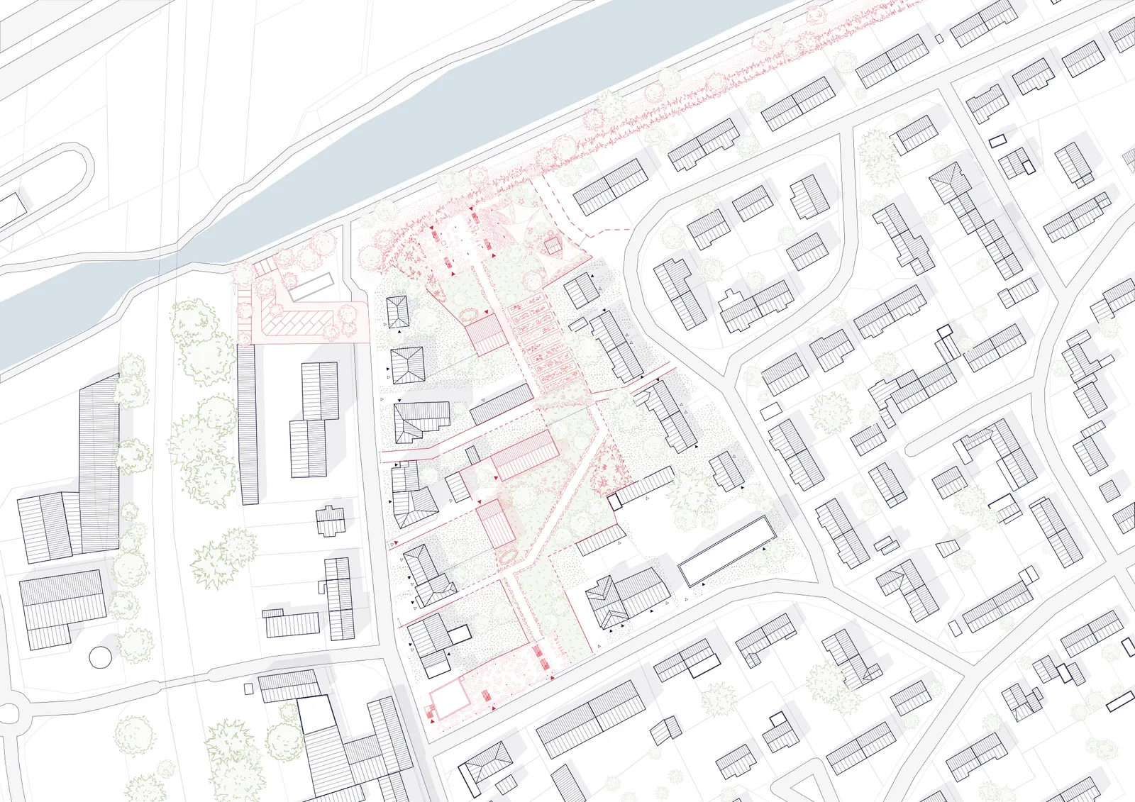 Plan Masse RDC — 1:1000