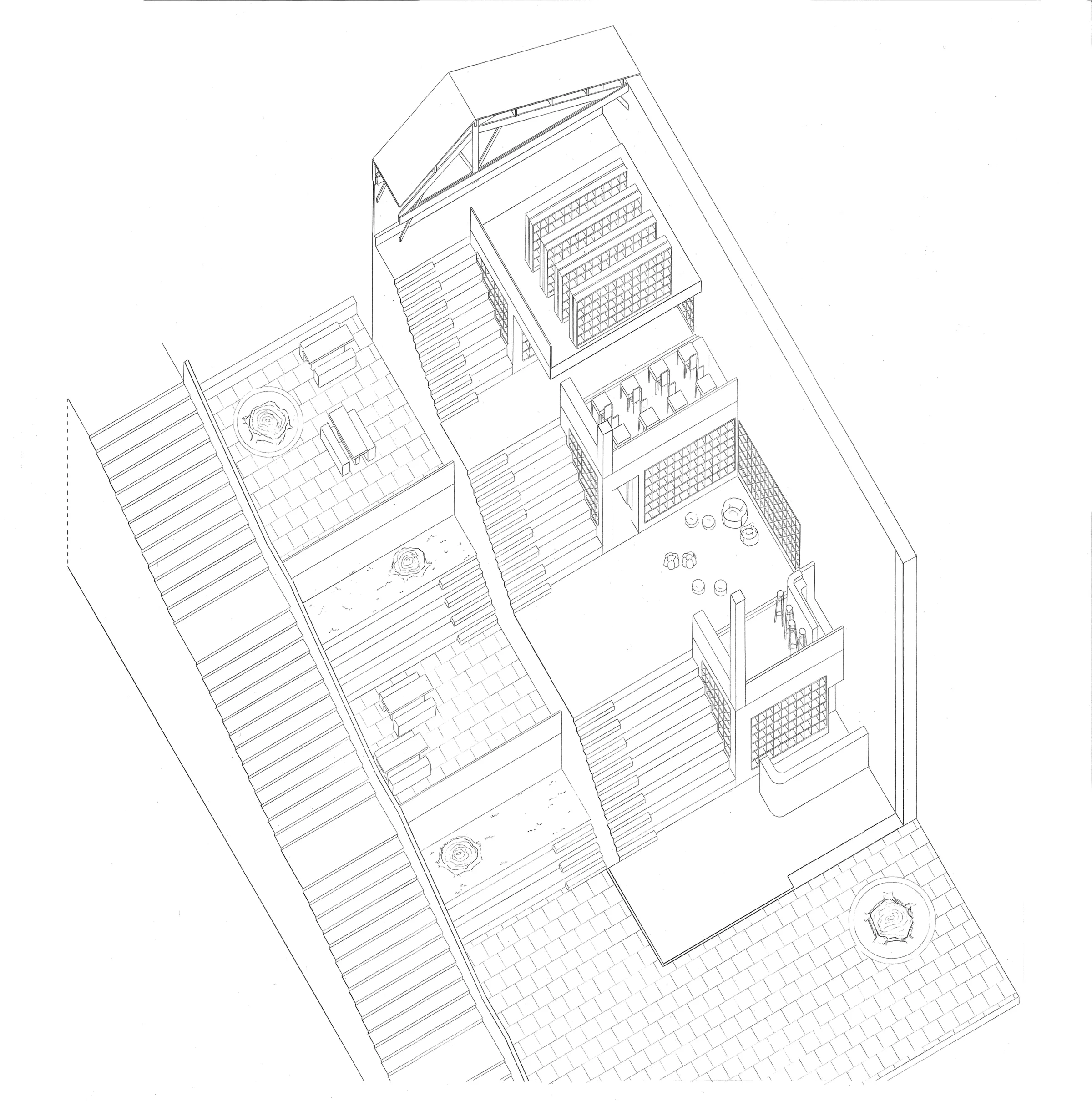 Bibliothèque — vue de maquette