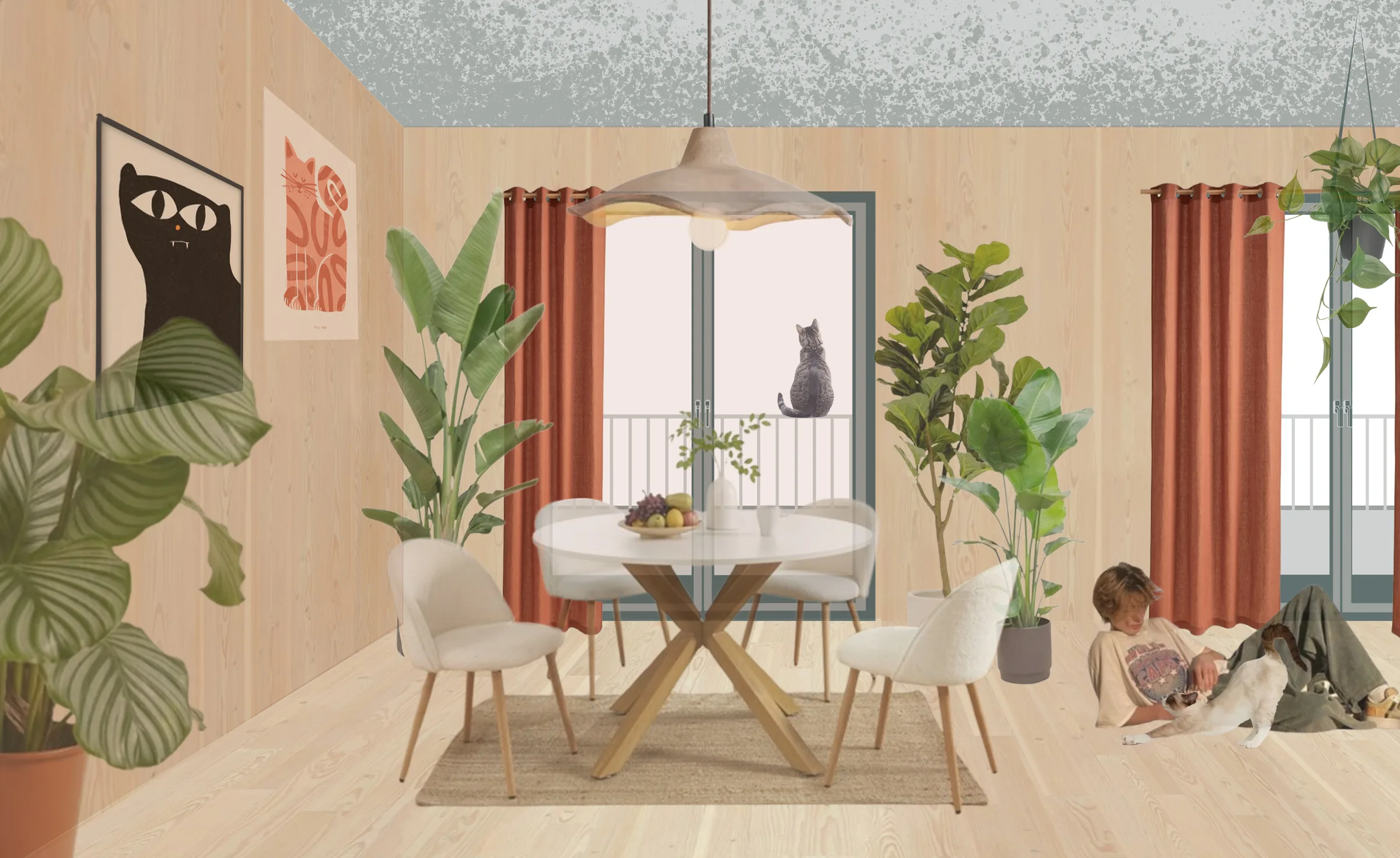 Collage : Intérieur Logement